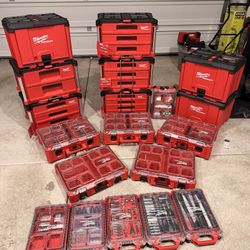  Milwaukee PACKOUT Storage & Tool System – Drawers, Plates, Organizers (Many New) 