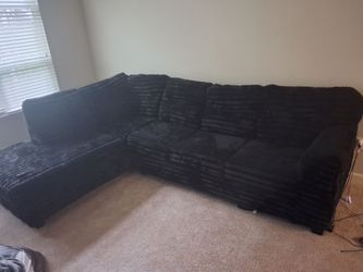 Black King Size  Bed Set  and  Black Boneless  couch