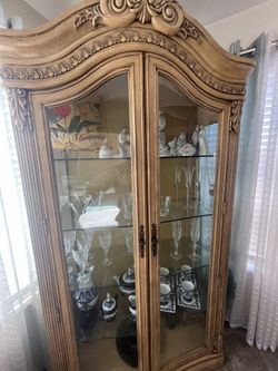 Glass Curio Cabinet with Light 