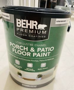 BEHR Premium Porch & Patio Floor Paint Blue Bayou Gallon - New!