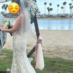 Veil, elbow length,  30in, ivory