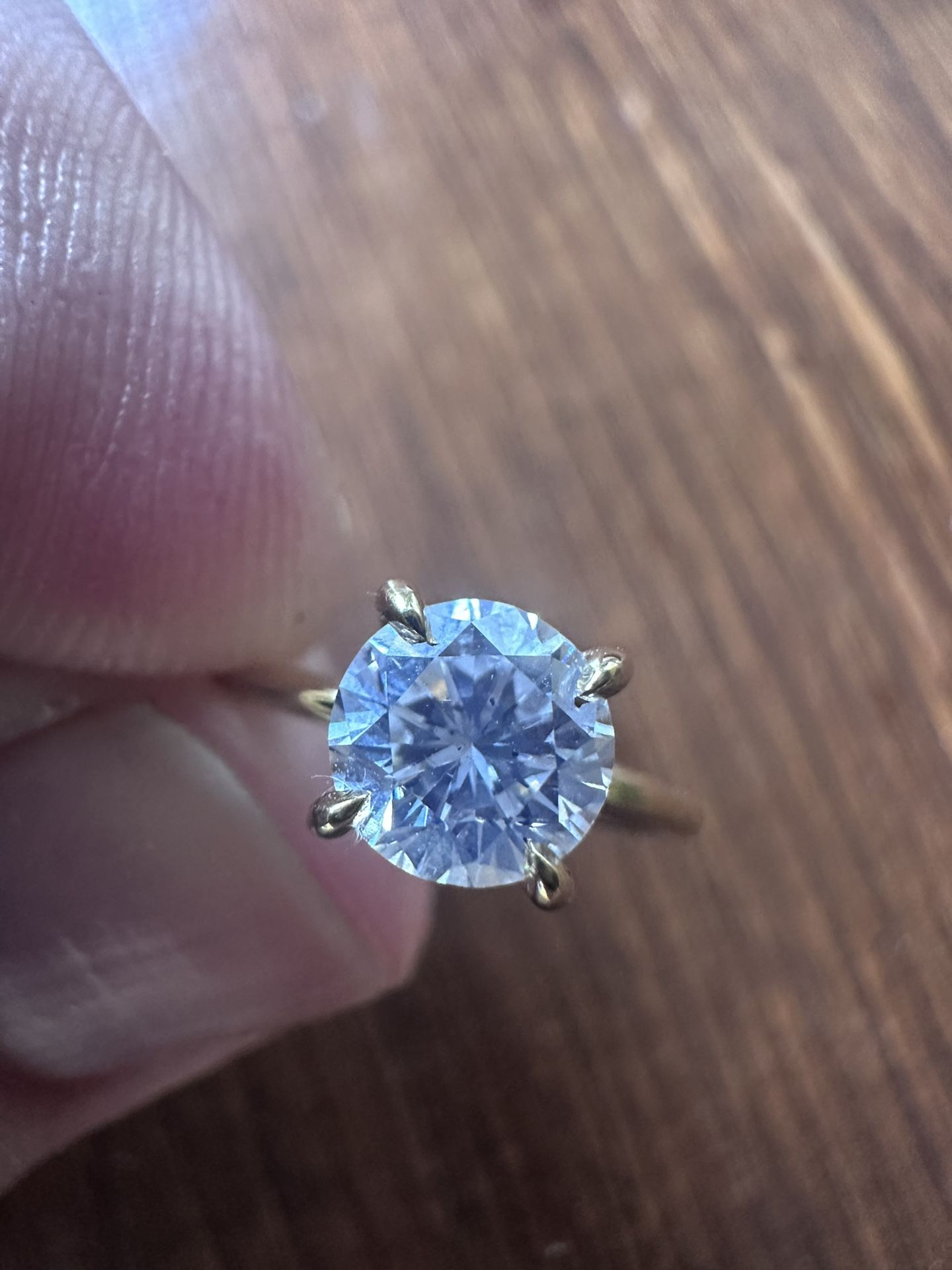 Beautiful Rare Colorless Grade D Natural Engagement Ring