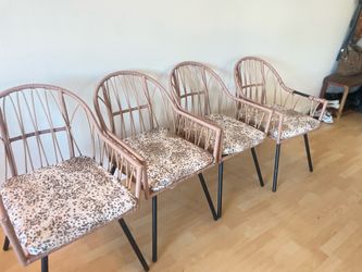 4  leopard chairs!