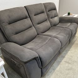 Power reclining sofa and loveseat couch