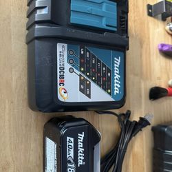 Makita  18V Charger And New 4.0 Battery