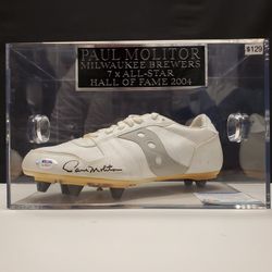 Brewers Paul Molitor Signed,  PSA-Certified Baseball Cleat