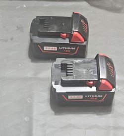 Two brand new 18V batteries for Milwaukee Tools
