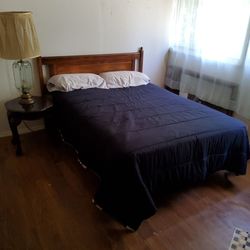 Full size beds set with dresser and mirror