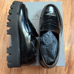 AQUATALIA Alexi Platform Loafers Black 