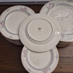 Fine China Dinner Plates,  Salad Plates and Desert Plates 