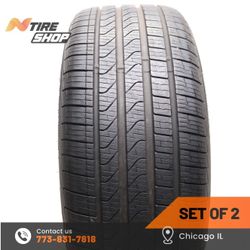 Set of 2 Used  9.5/32    255/45R19  100V  Pirelli  Cinturato P7 All season Plus