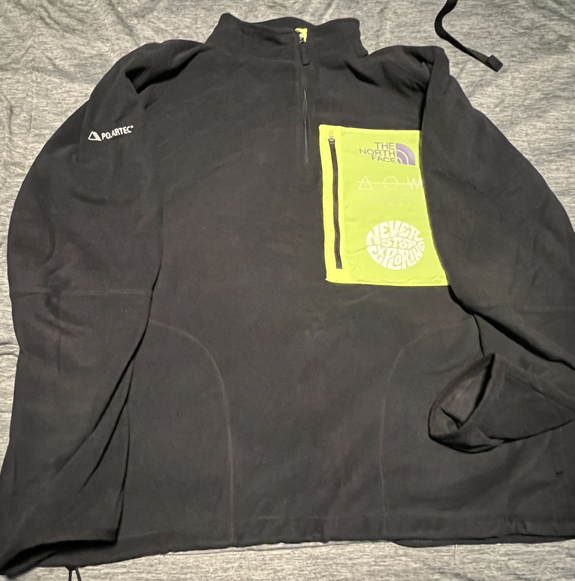 The North Face Men’s Trailwear Fantasy Ridge 1/2-Zip Jacket - XXL Black/Volt
