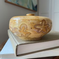 Handmade Lidded Bowl ( H6” D3” ) firm on price 