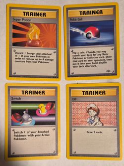 Pokemon trainer cards 1999