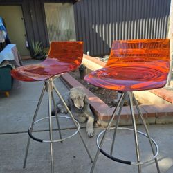 Mid-century Acrylic Orange 