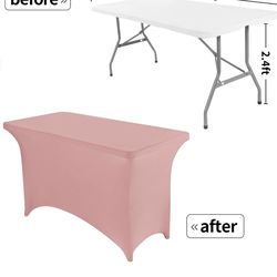 Manteles rosa muy bajito