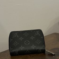 LV small black logo wallet