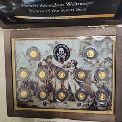 2020 Pirates Of The Seven Seas 12 Coins 999 Gold Proof Set. Limited Edition