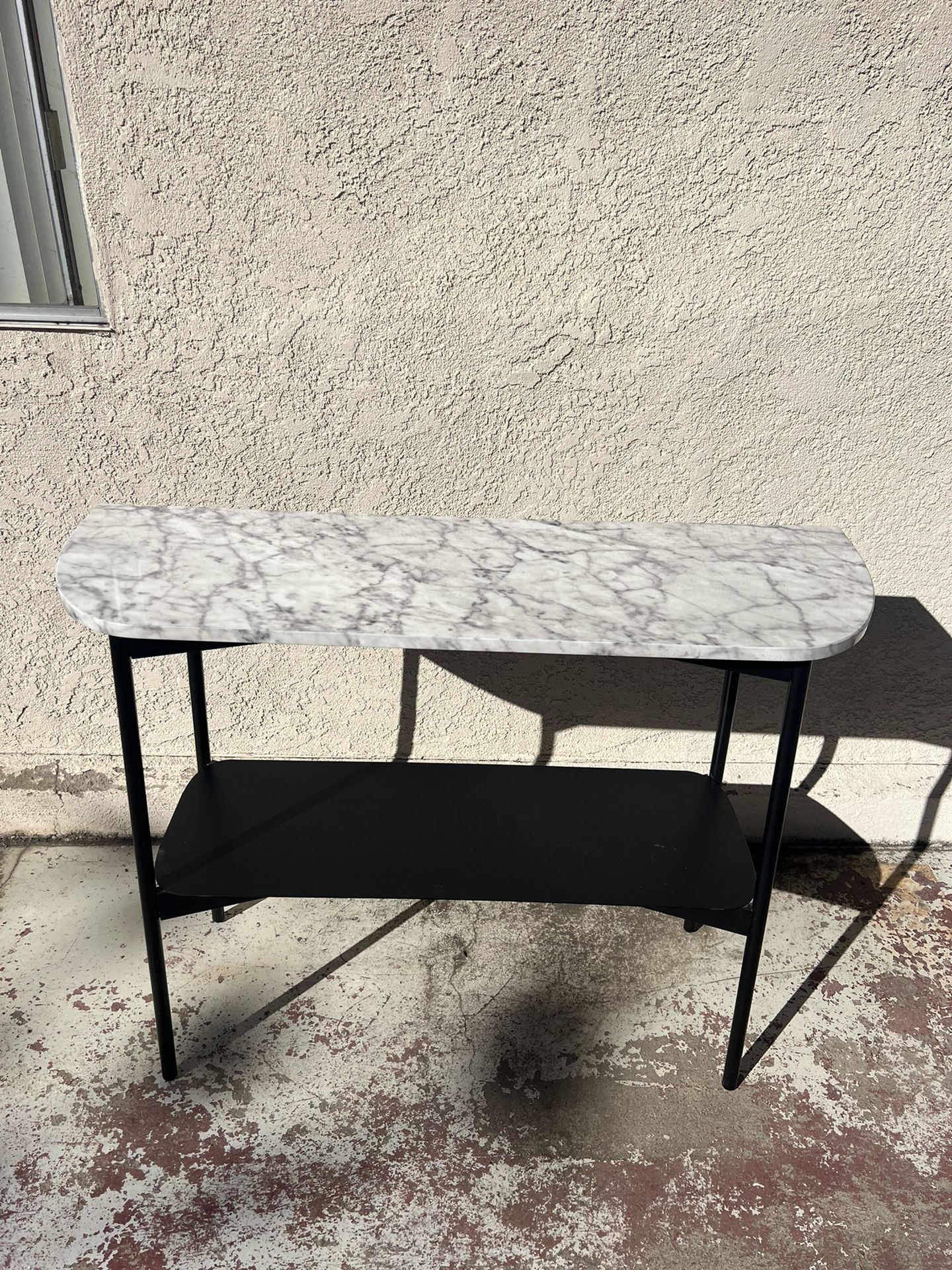 Faux Marble Console Table