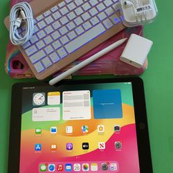 Apple IPad 7th Generation (10.2” Retina /Latest IOS 17/ 2019 model) 32GB with stylus pen, keyboard, case  & Accessories (Apple pencil supported)