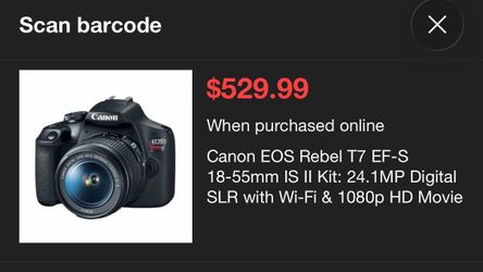 Canon EOS Rebel T7 EF-S 18-55mm IS || Kit: 24.1MP Digital SLR with Wi-Fi & 1080p HD Movie