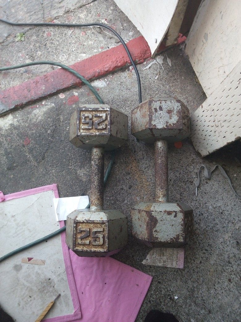Pair of 25lb Dumbbells