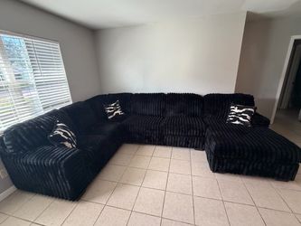 Comfortable black couch