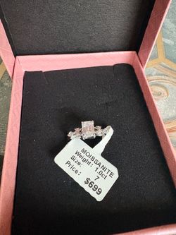 Moissanite Emerald Cut 1 CT Ring Size 7