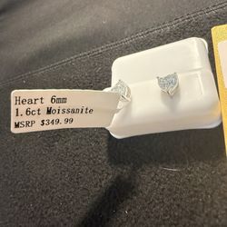 6mm Heart Shaped Earrings 