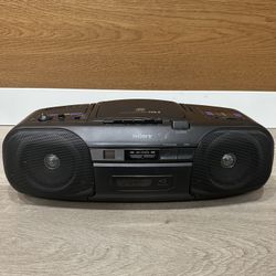Vintage 90's SONY CFD-8 Boombox CD AM/FM Radio Cassette Player Tested / Works