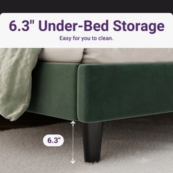 Velvet queen bedframe