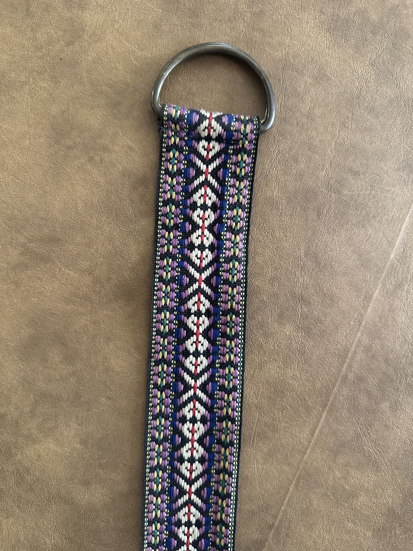 True Vintage 70’s Hippie Hipster Tribal Boho Bohemian Purple Cream Belt
