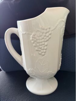 Milk glass pitcher
