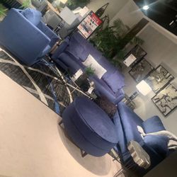 Ink Blue Enderlin Right Arm Dacia Corner Chaise , Sofa, Ottoman | Brand New | Financing Options | Delivery Available 