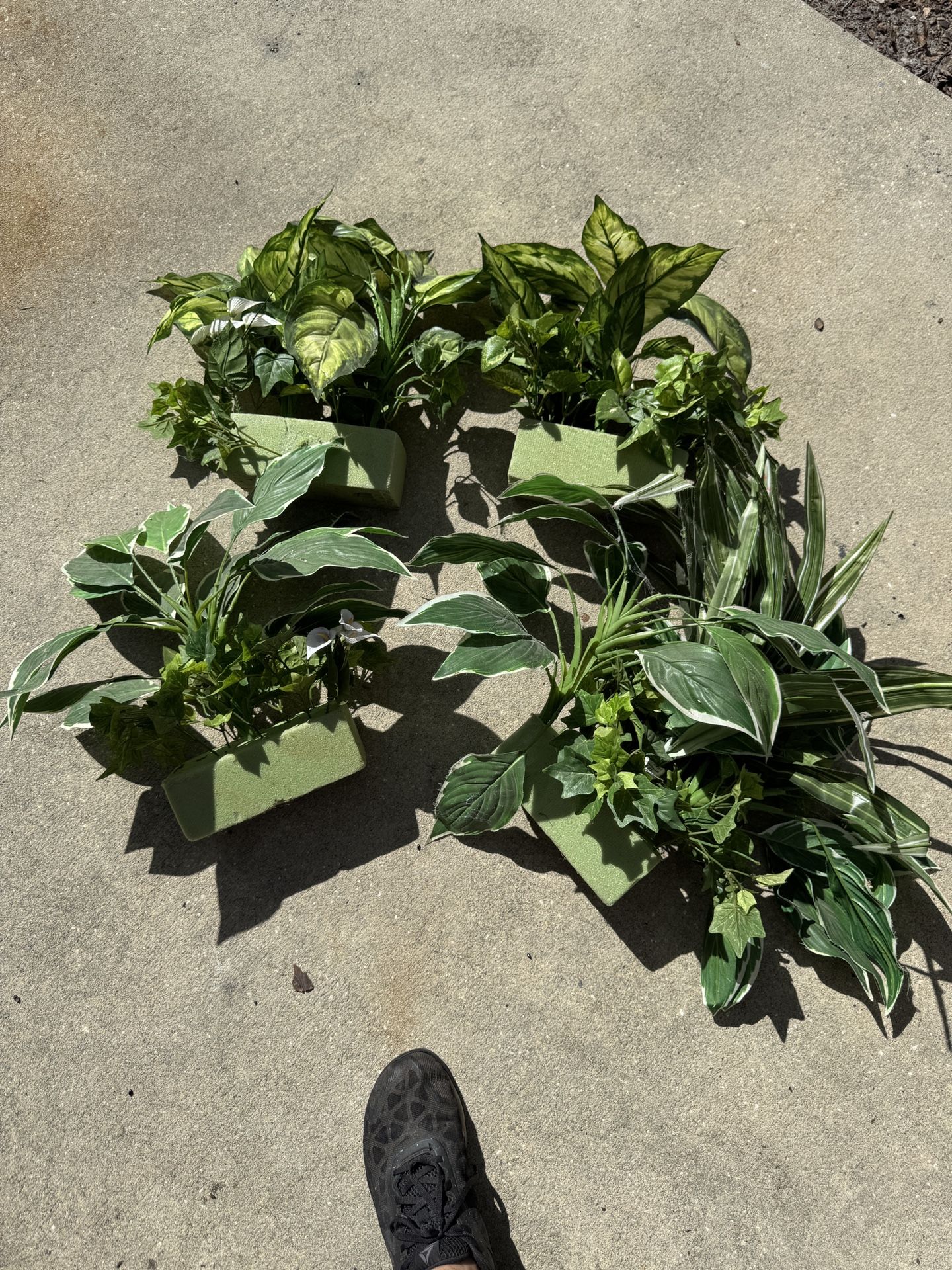 Fake Faux Plants W Foam Blocks