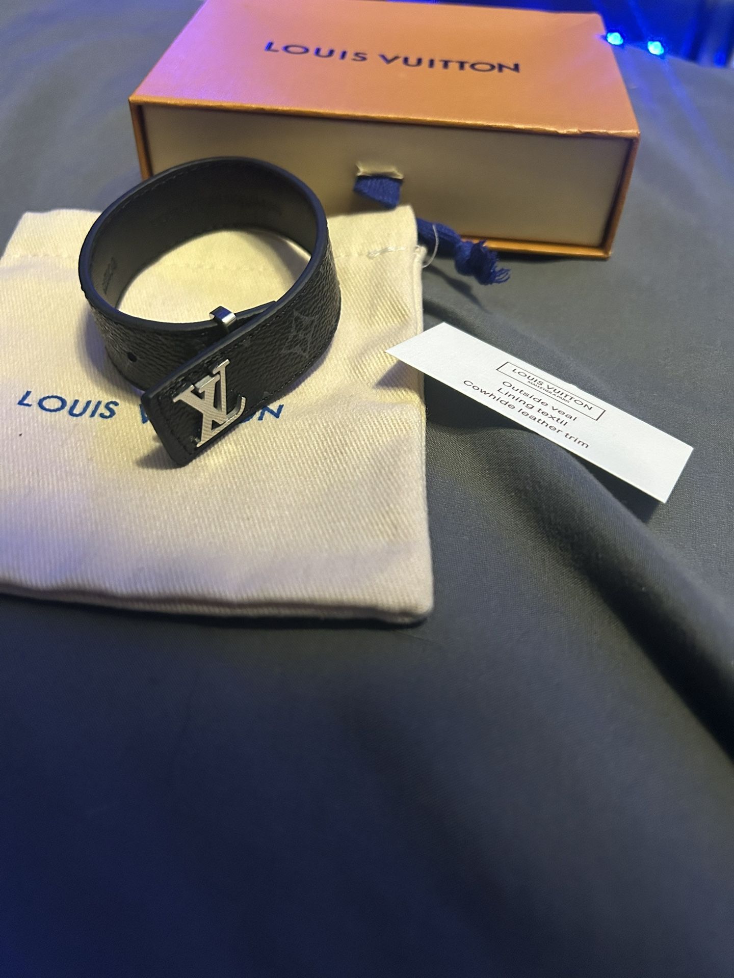 Men’s LV Slim leather Bracelet