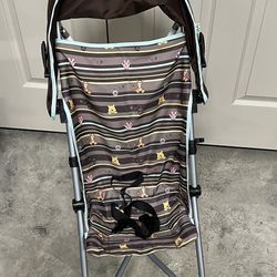 Brown Winnie The Pooh Umbrella Stroller with Sunshade - Excellent Condition!