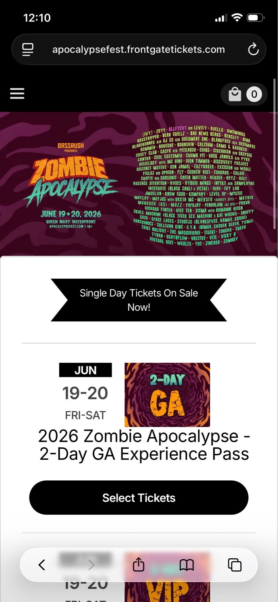 Apocalypse Rave Ticket