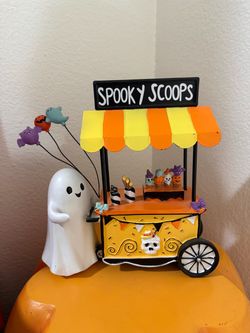 CUTE SPOOKY SCOOPS GHOST WITH CART