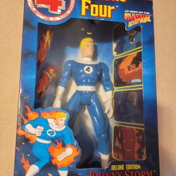10 Inch Johnny Storm Fantastic Four Human Torch Deluxe Figure ToyBiz 1995