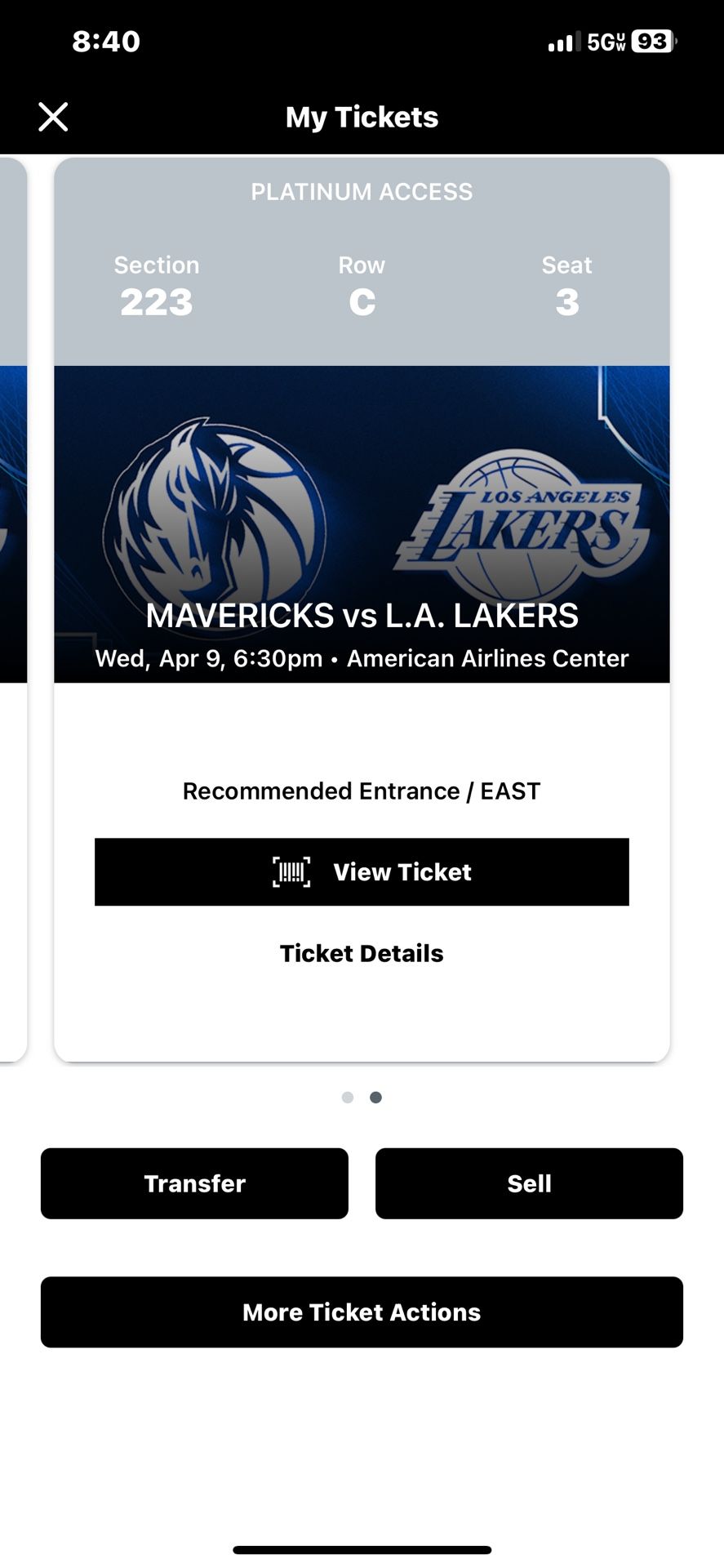 Dallas Mavs vs LA Lakers 4/9/2025