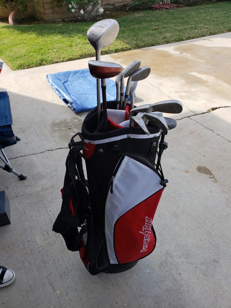 Power Bilt golf bag w/ Taylor Made clubs