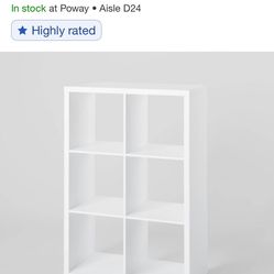 13” 6 cube organizer bookshelf, cubby storage