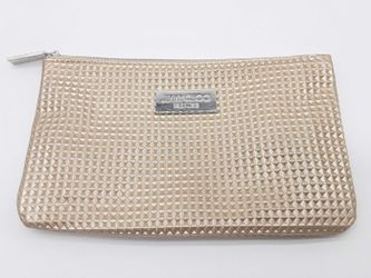 Jimmy Choo Parfumes Gold Metallic Diamond Textured Cosmetic Bag Do0525wxde