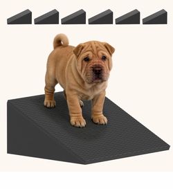 Dog Wedge Ramp for Stairs/Staircases, Portable & Lightweight Pet Ramp with Non-Slip Surface for Small Size Dogs Cats, Low Angled Dog Ramp for Elderly