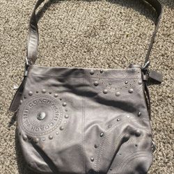 Silver y2k Coach Bag (straps and tags)