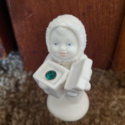 Snow Babies Emerald Birthstone Figure 