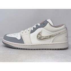Nike Women's Air Jordan 1 Low Sneakers Shoes - Sail/Soft Pearl Size 5, 5.5, 7.5, 9.5, 10.5, 11.5,12