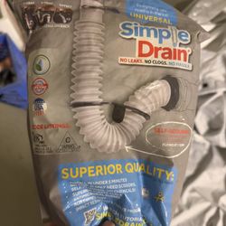 SIMPLE DRAIN 1.25 in. Rubber Threaded P-Trap Bathroom Single Sink Drain Kit