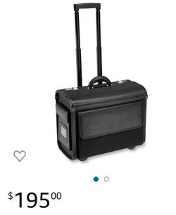 Black Rolling Security Briefcase With Dual Combination Lock